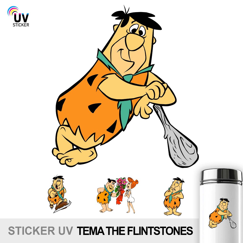 

STIKER UV - TEMA THE FLINTSTONES | STICKER UV, STICKER MOTOR, STICKER MOBIL, STICKER HELM, STICKER TUMBLER, STICKER 3D, STICKER UV DTF BY UVSticker
