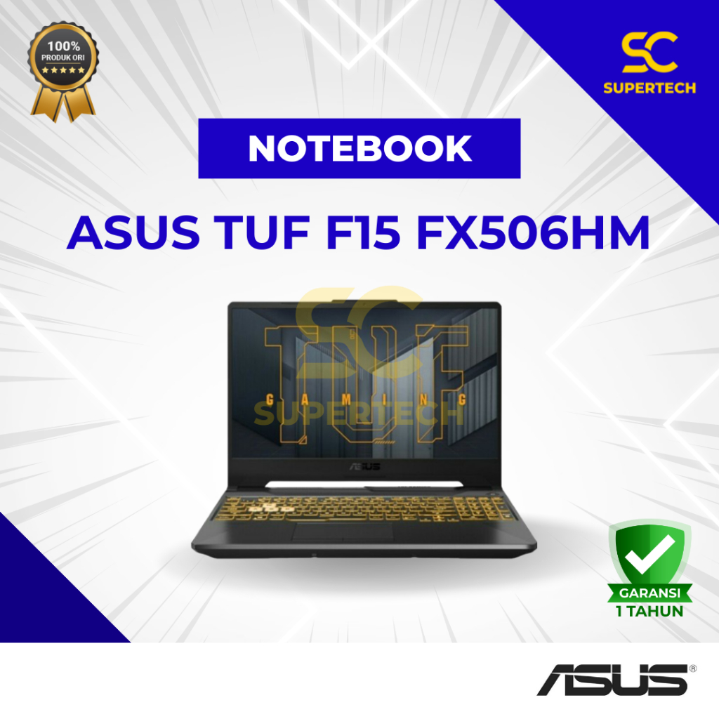 Notebook Asus TUF F15 FX506HM i9-11900H 16GB 512G RTX 3060 15,6 Win10