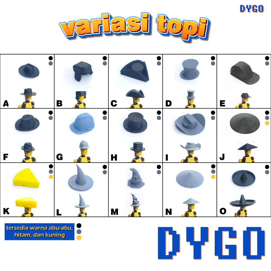 Aksesoris / koleksi model Topi Titan Dummy 13 Articulated action figure, dygo filament, uk Basic 100