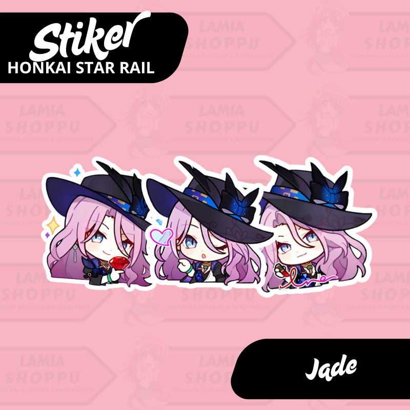 

Stiker Honkai Star Rail Jade | Sticker Jade HSR | Merch Anime Game Vinyl Anti Air