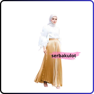 Rok Plisket Beludru Panjang Premium Import