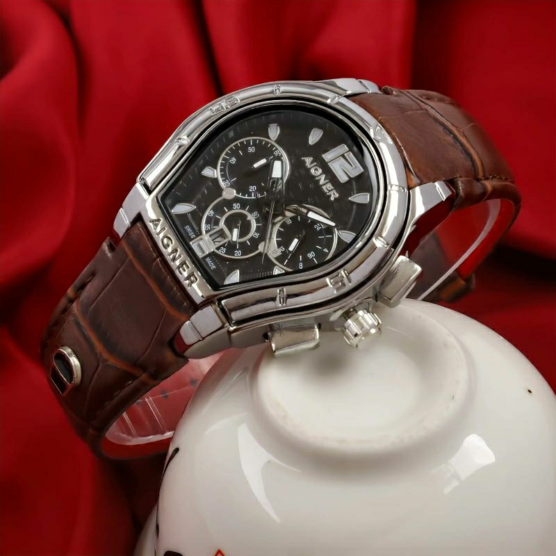 JAM TANGAN WANITA AIGNER PALERMO CRONO AKTIF TALI KULIT - JAM TANGAN WANITA TALI KULIT