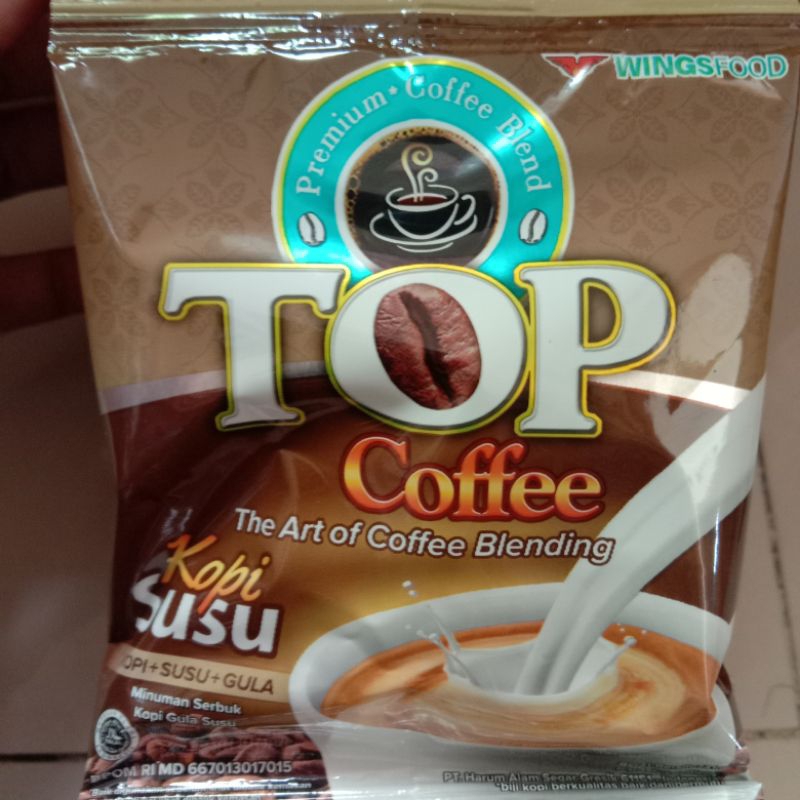 

TOP COFFE | KOPI SUSU | KOPI+SUSU+GULA | RENCENGAN ISI 12 SACHET