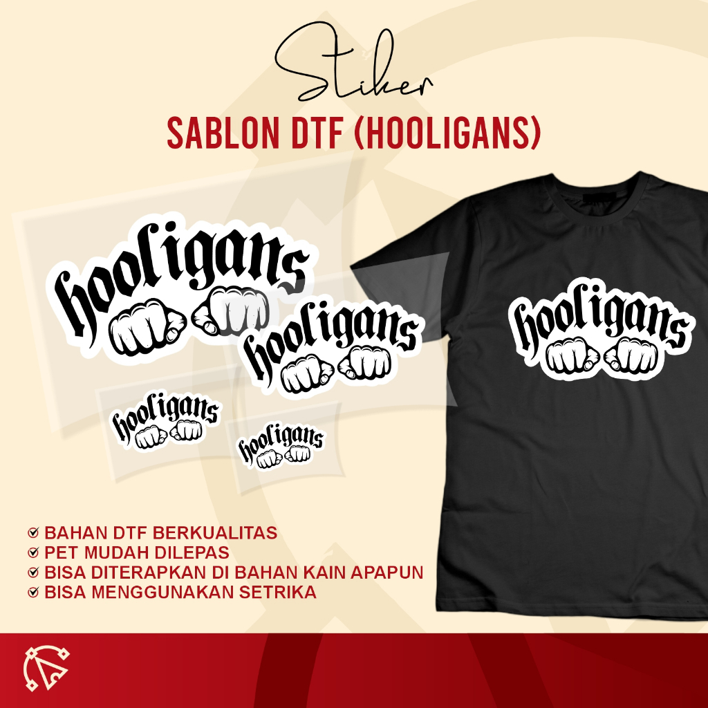

STIKER SABLON KAOS, SABLON DTF HOOLIGANS, SABLON SETRIKA, SABLON KAOS SATUAN, SABLON ULTRAS,