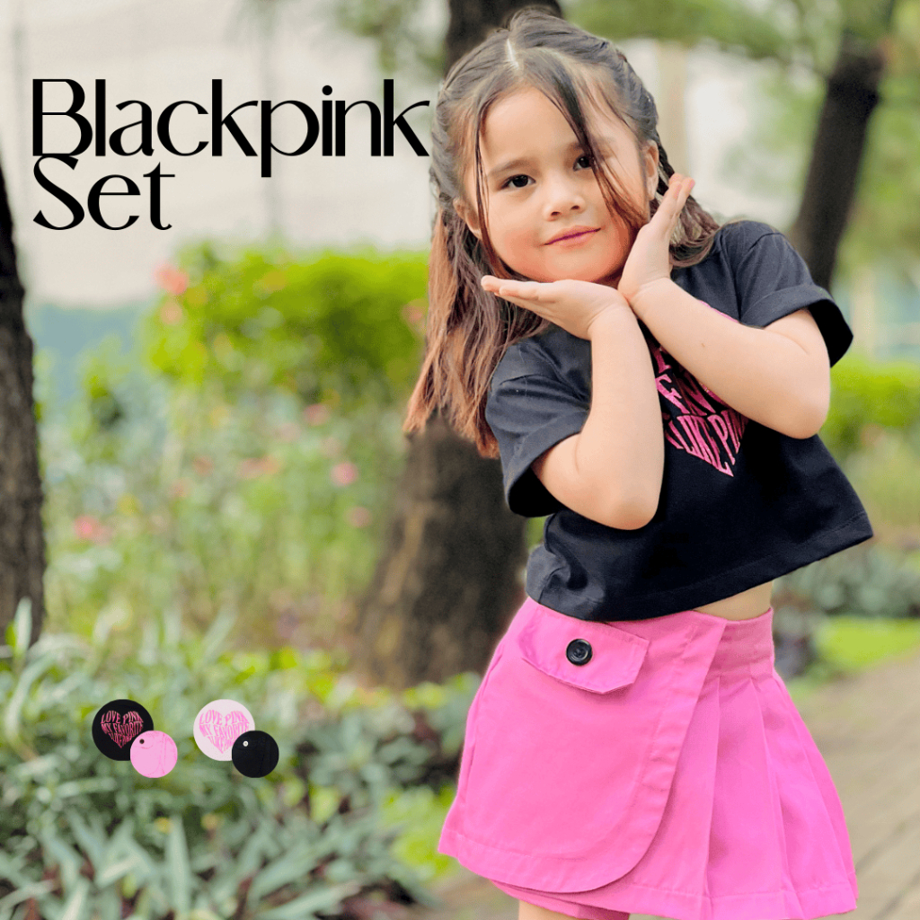 ADOREKIDS BLACKPINK SET - Setelan Anak Perempuan Goldkids Gold Kids Adore Kids Official Baju Kaos Co