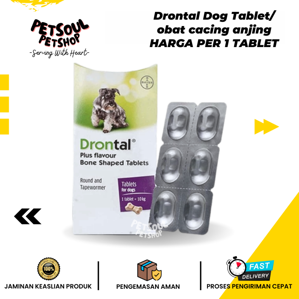 Drontal dog / drontal plus tasty / obat cacing anjing / obat cacing drontal
