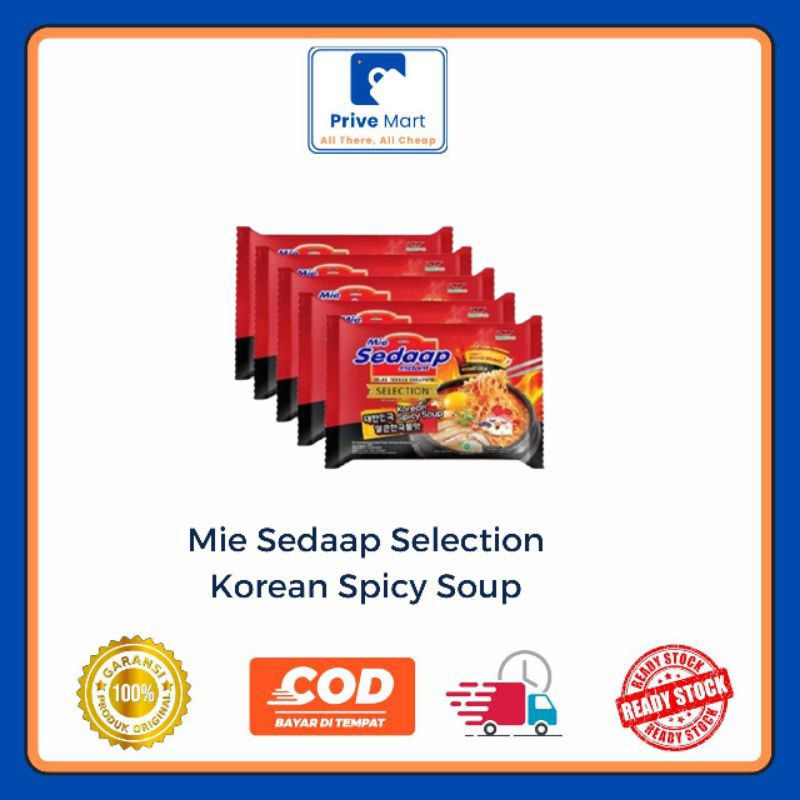 

Mie Sedaap Selection Korean Spicy Soup 77g Prive Mart