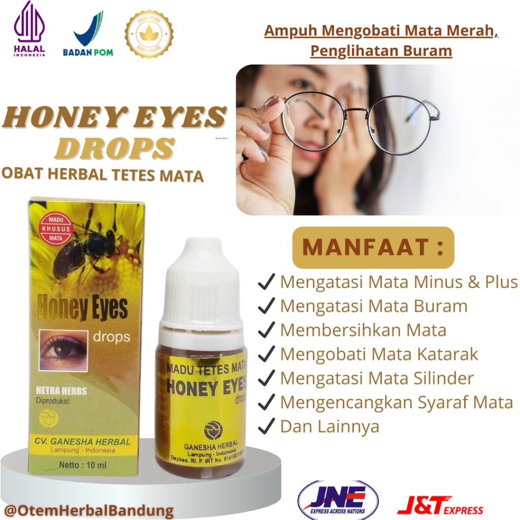 {Honey Eyes} Obat Tetes Mata Buram & Katarak Herbal Tetes Mata Mines Paling Ampuh Obat Mata Berlemak