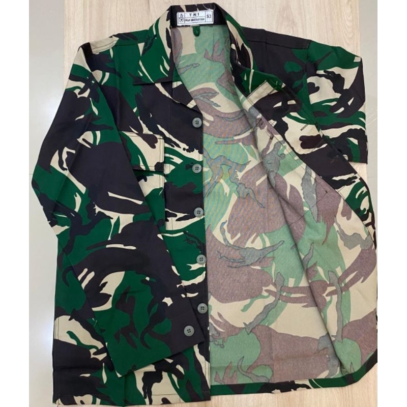 BAJU PDL VELBED NON FURING PAKAI KANCING WARNA JATAH PEMBAGIAN TNI