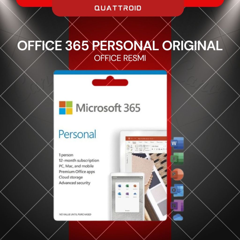Microsoft 365 Personal - 1 person| 1TB OneDrive cloud storage 1 year subscription - Instant Delivery