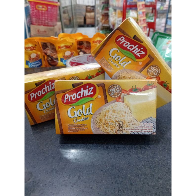 

keju prochiz Gold, keju Cheddar olahan 170gr
