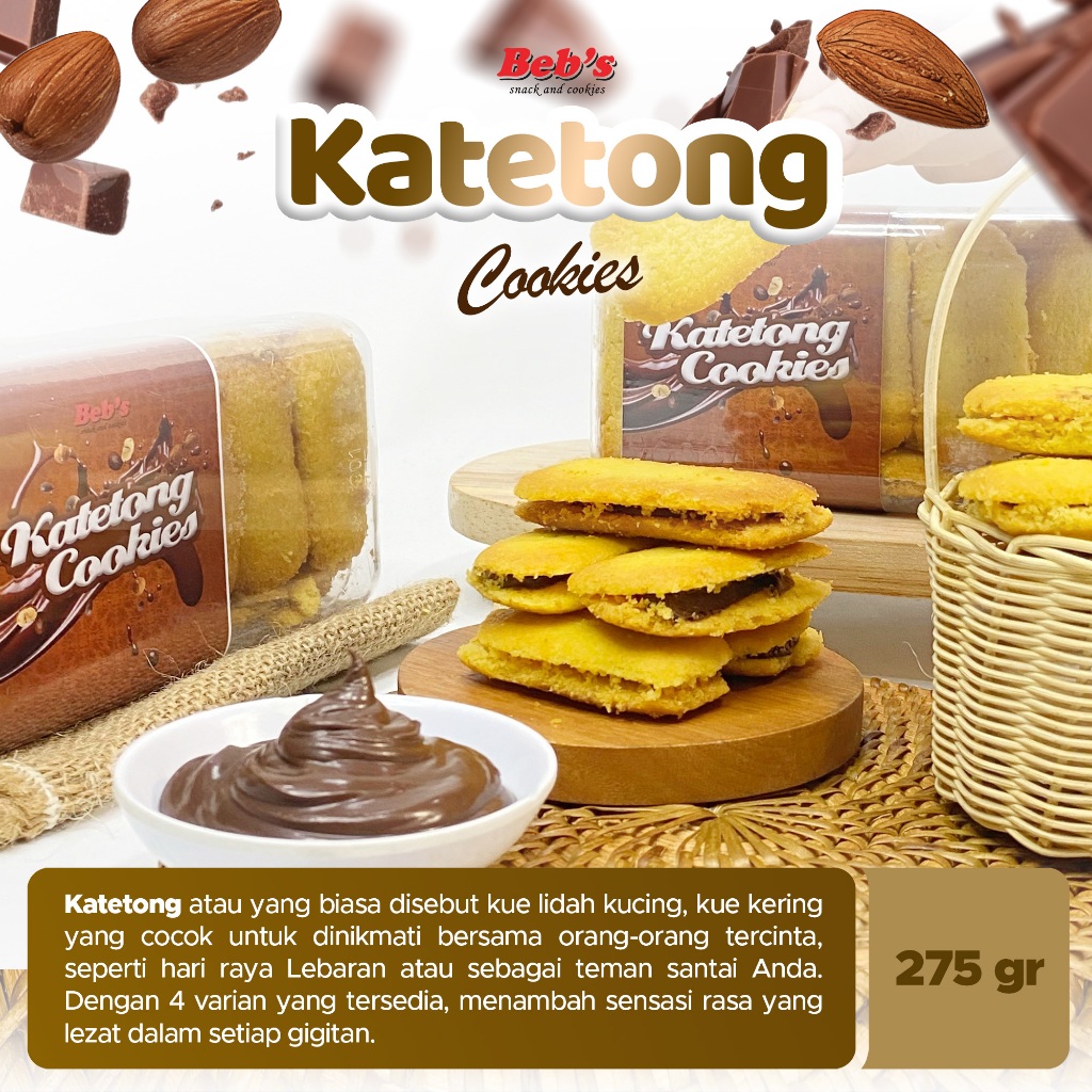 

Katetong Lidah Kucing Cookies Special Lebaran 275gr | Kue Cookies Hari Raya | Kue Cookies Ramadhan | Kue Cookies Enak dan Lembut