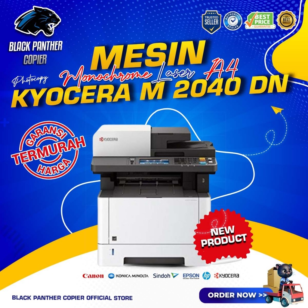 KYOCERAA ECOSYS M2040DN M 2040 DN MESIN FOTOCOPY PRINTER HITAM PUTIH KYOCERAA M2040 DN