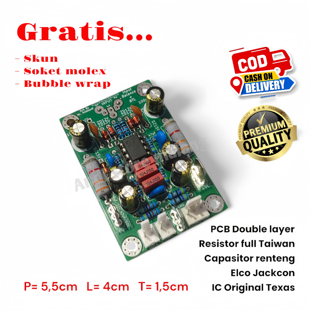 Kit Modul Input Balance BTL Audio Amplifier
