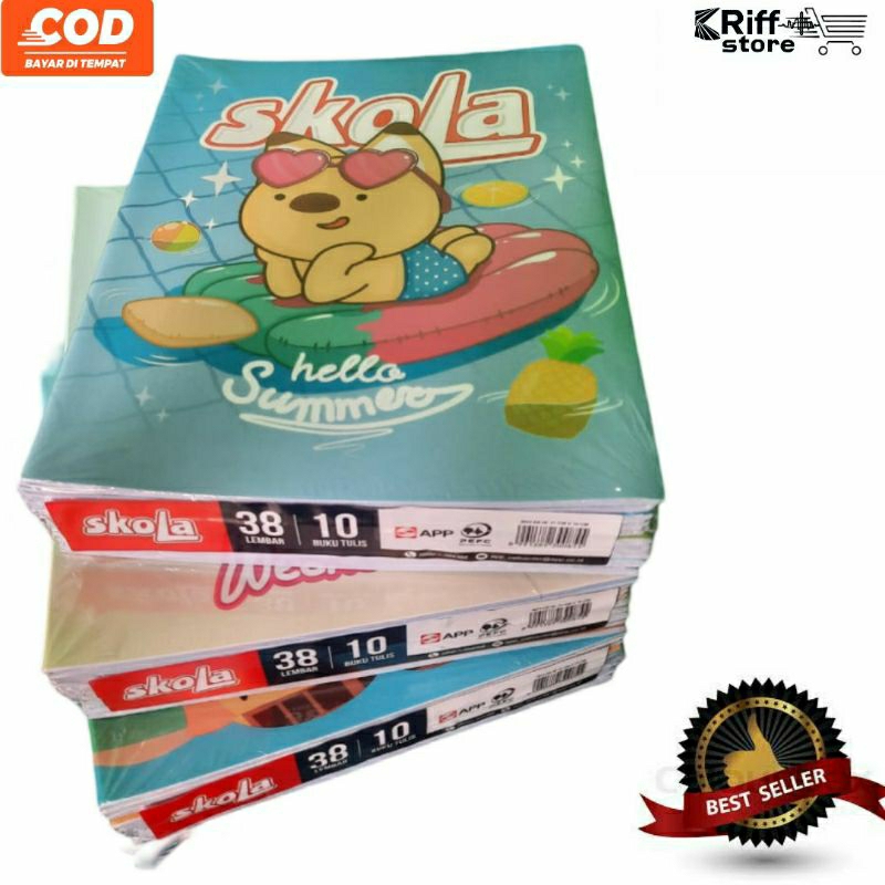 

Buku tulis Skola 1 pak 10 pcs isi 38 lembar