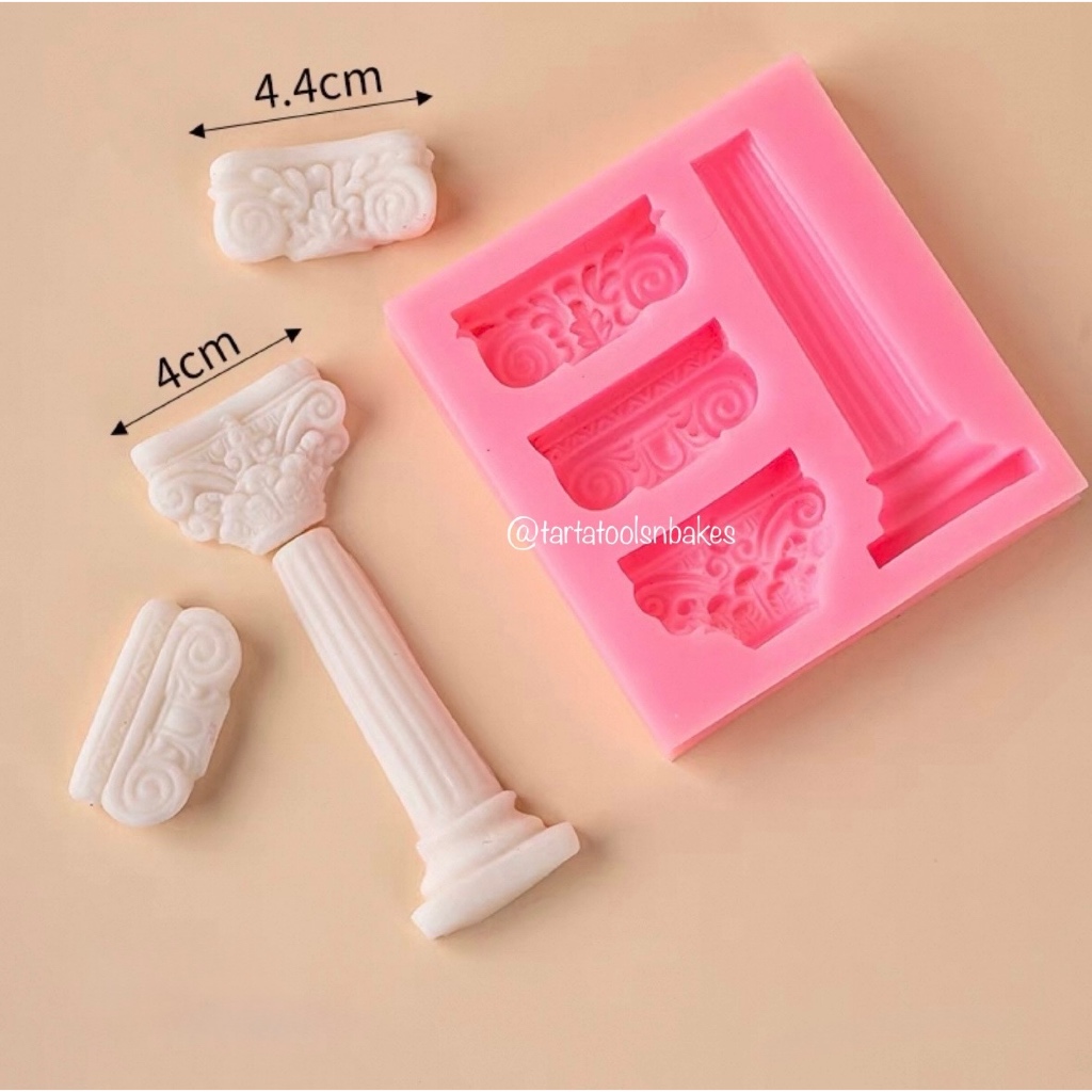 Cetakan Silikon Fondant Kolom Romawi  | Silicon Pillar Mold | Cetakan Gumpaste | Cetakan Coklat