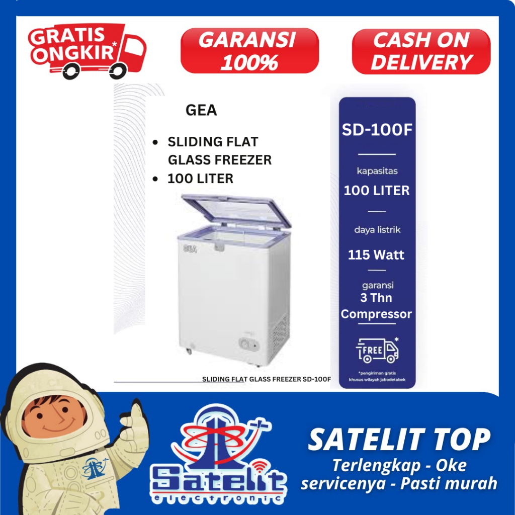PROMO FREEZER BOX SLIDING FLAT GEA SD-100F
