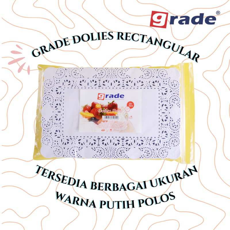 Grade Doilies Paper Rectangular White