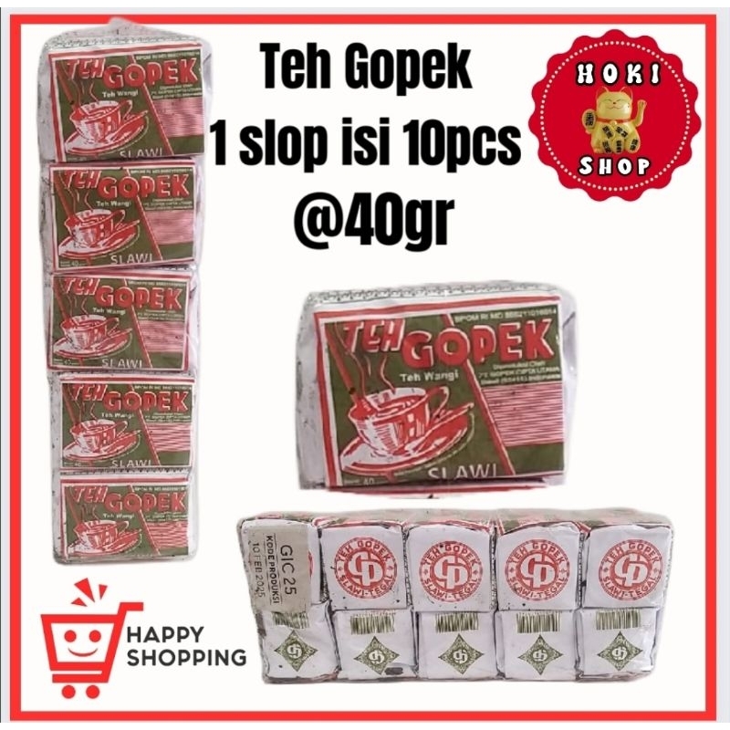 

Teh Gopek 1slop 10pcs @40gr / Teh Seduh Gopek Slawi / Teh Tabur Gopek