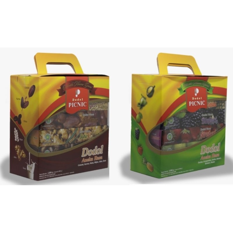 

Dodol Picnic Gift Pack 1200G ( Isi 6 Pack 200G ) Aneka Rasa Oleh Oleh Khas Garut Special Legend