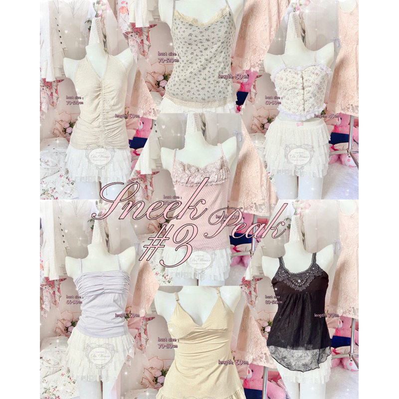 Preloved/Thrift Tanktop [Vol.3]  coquette korean looks, kawaii, dolette, vintage ୨ৎ