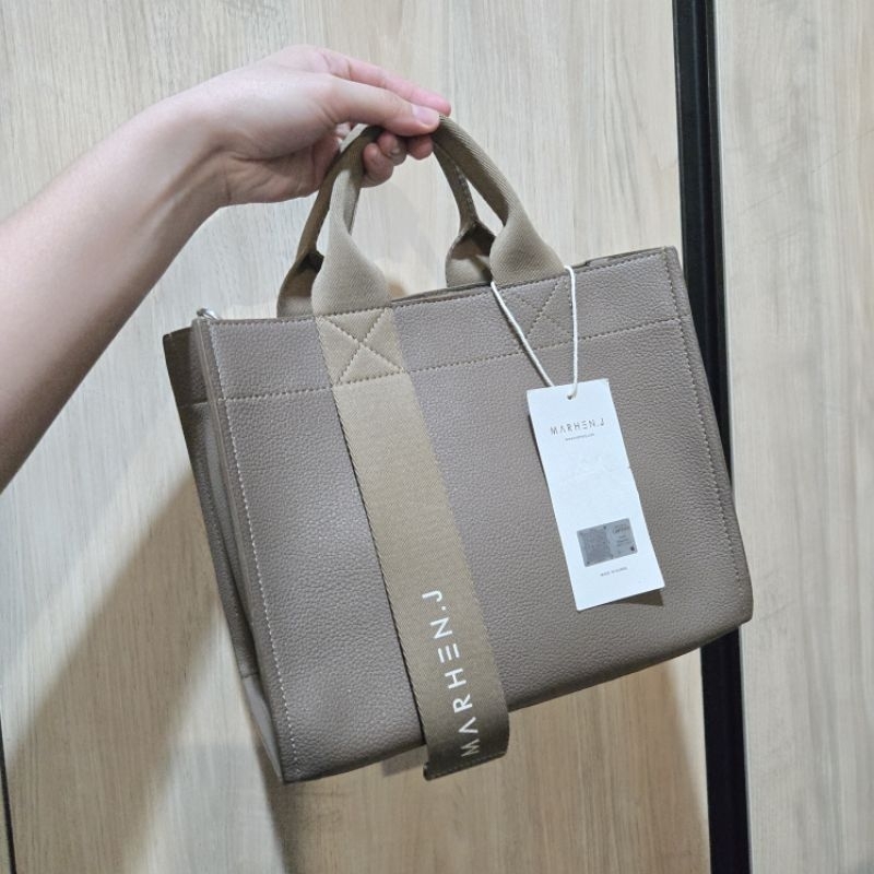 (PRELOVED) TAS MARHEN J CINDY HAND BAG warna Taupe ORIGINAL / Marhen.j