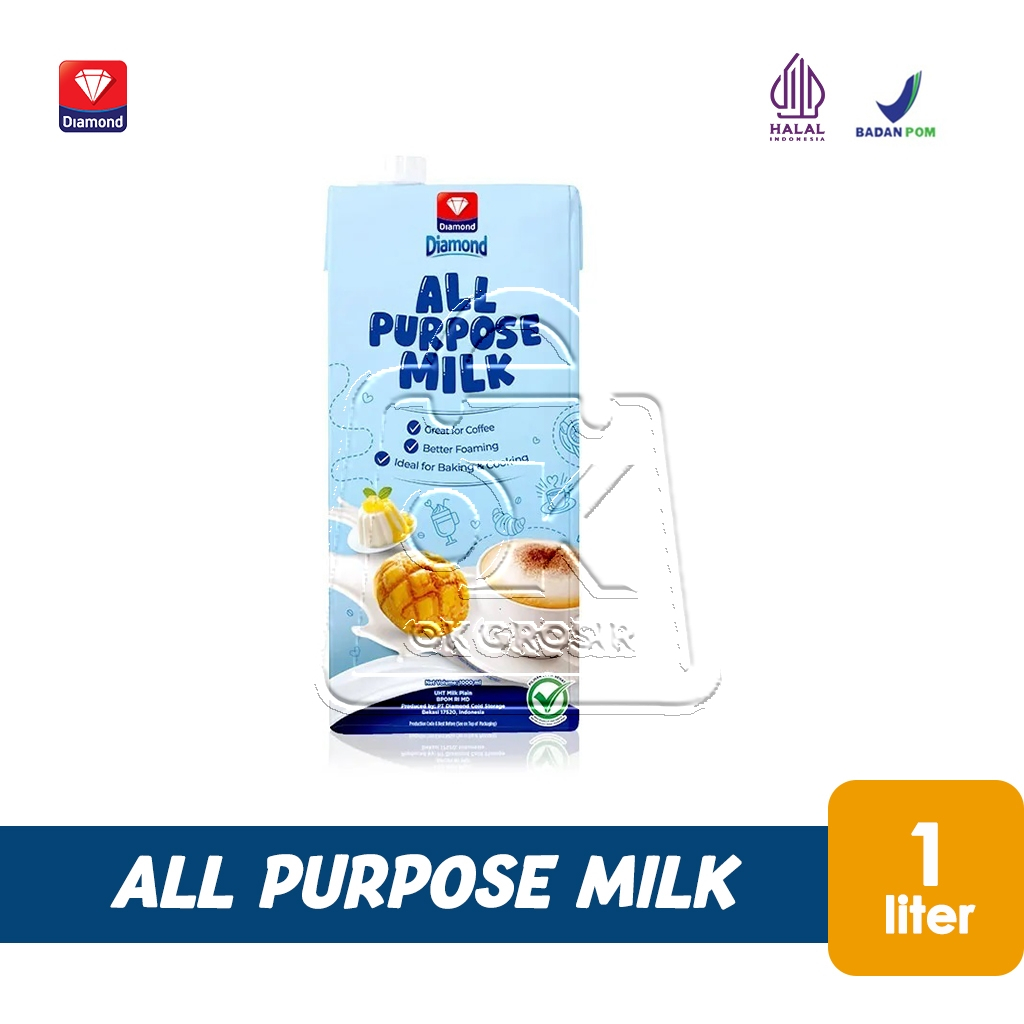 

Diamond ALL PURPOSE MILK Susu UHT Creamy & Better Foaming (1 Liter)