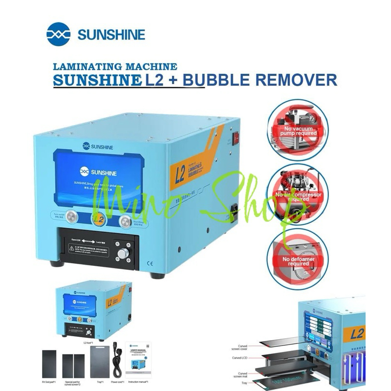 LAMINATING MACHINE SUNSHINE L2 - MESIN LAMINATING LCD DAN BUBLE REMOVER 2 IN 1