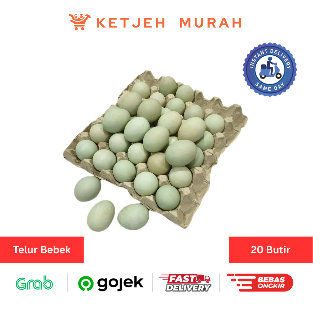

Telur Bebek ASLI Warna Orange 20 Butir [Hanya Pengiriman Instant dan Sameday]