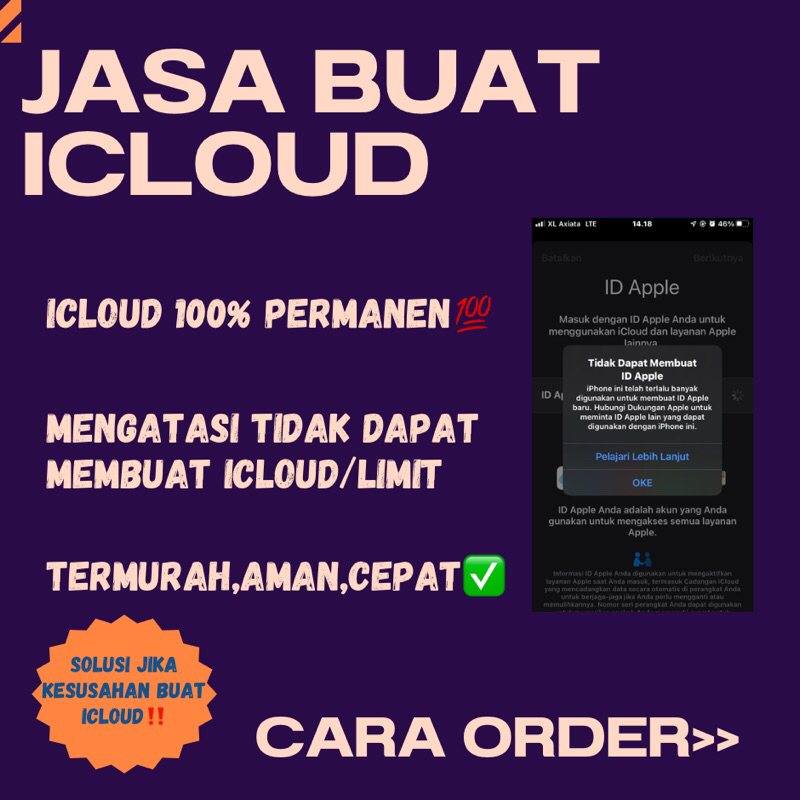 JASA BUAT APPLE ID(iCLOUD) PERMANEN