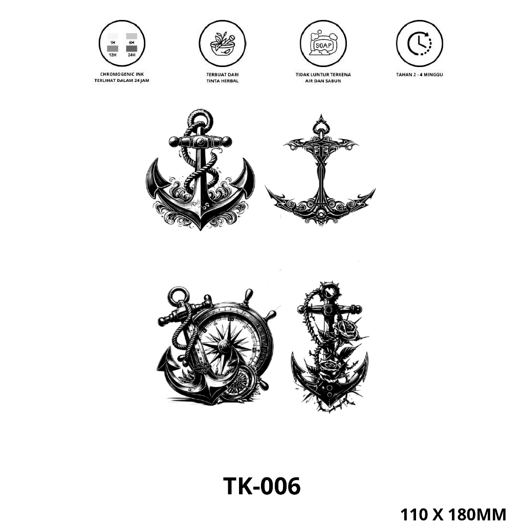 Tattoo Jangkar Tattoo Temporer Tattoo Temporary