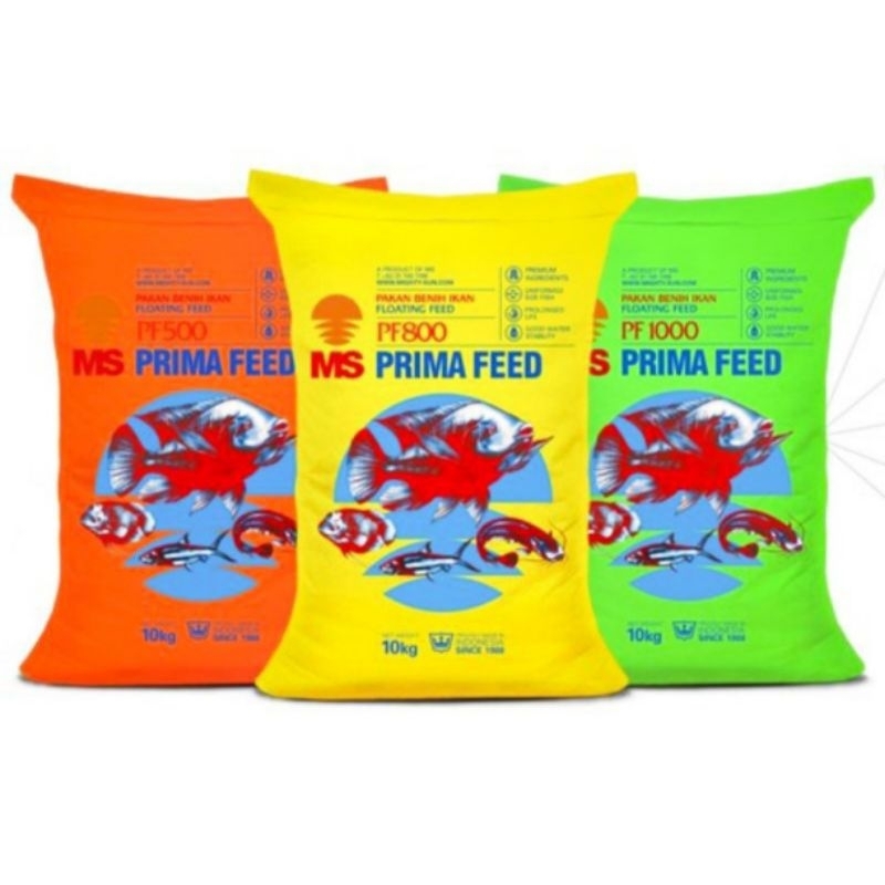 Prima feed pakan bibit benih ikan pakan ikan kecil guppy cupang pf 500 pf 800 pf 1000 500 GRAM
