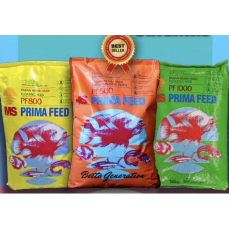 PRIMA FEED PAKAN IKAN CUPANG GUPPY GLOFISH/BENIH BIBIT IKAN PF500 PF800 PF1000 (100 GRAM)
