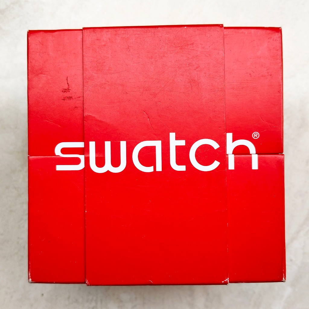 Preloved Kotak Jam Tangan Swatch Red Original Watch Box Fullset