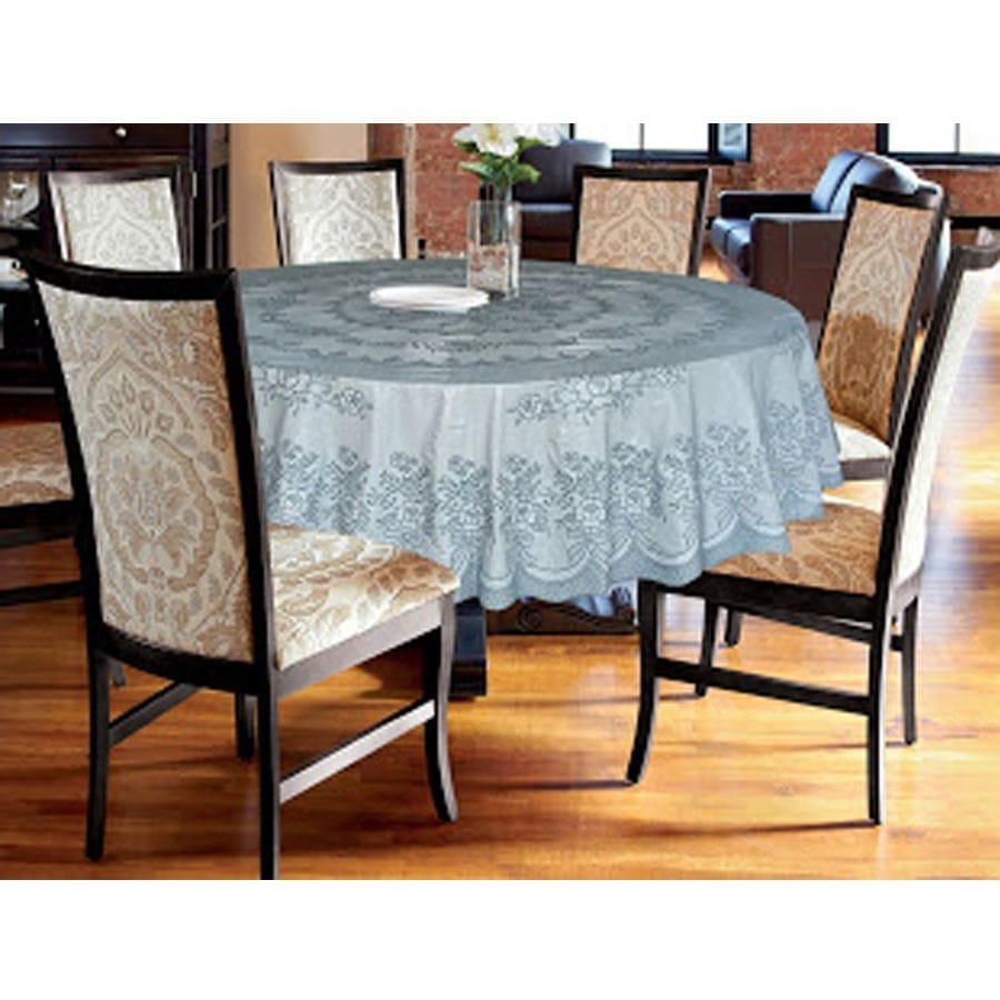 Taplak Meja Makan Vinyl Lace Bulat 180cm / Taplak Meja Makan Besar 6 Kursi