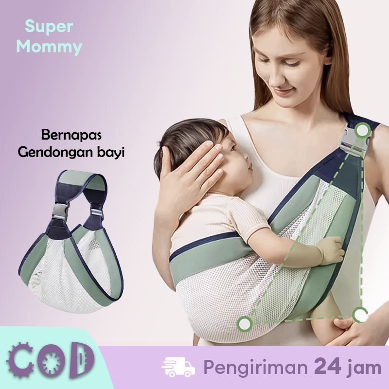 Baby Carrier Gendongan Bayi Portabel Bangku Pinggang Artefak Memegang Bayi Tali Jala Yang Dapat Bernapas Bd