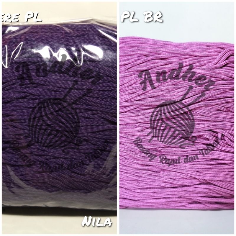 RK Talikur warna tali kur 3mm UNGU bahan Polyester 250 gram, 500 gram, 1000 gram/1 kg