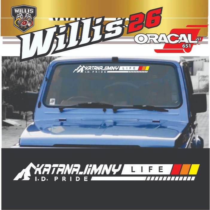 Stiker Kaca Mobil Jeep Katana Jimny off road stiker mobil offroad