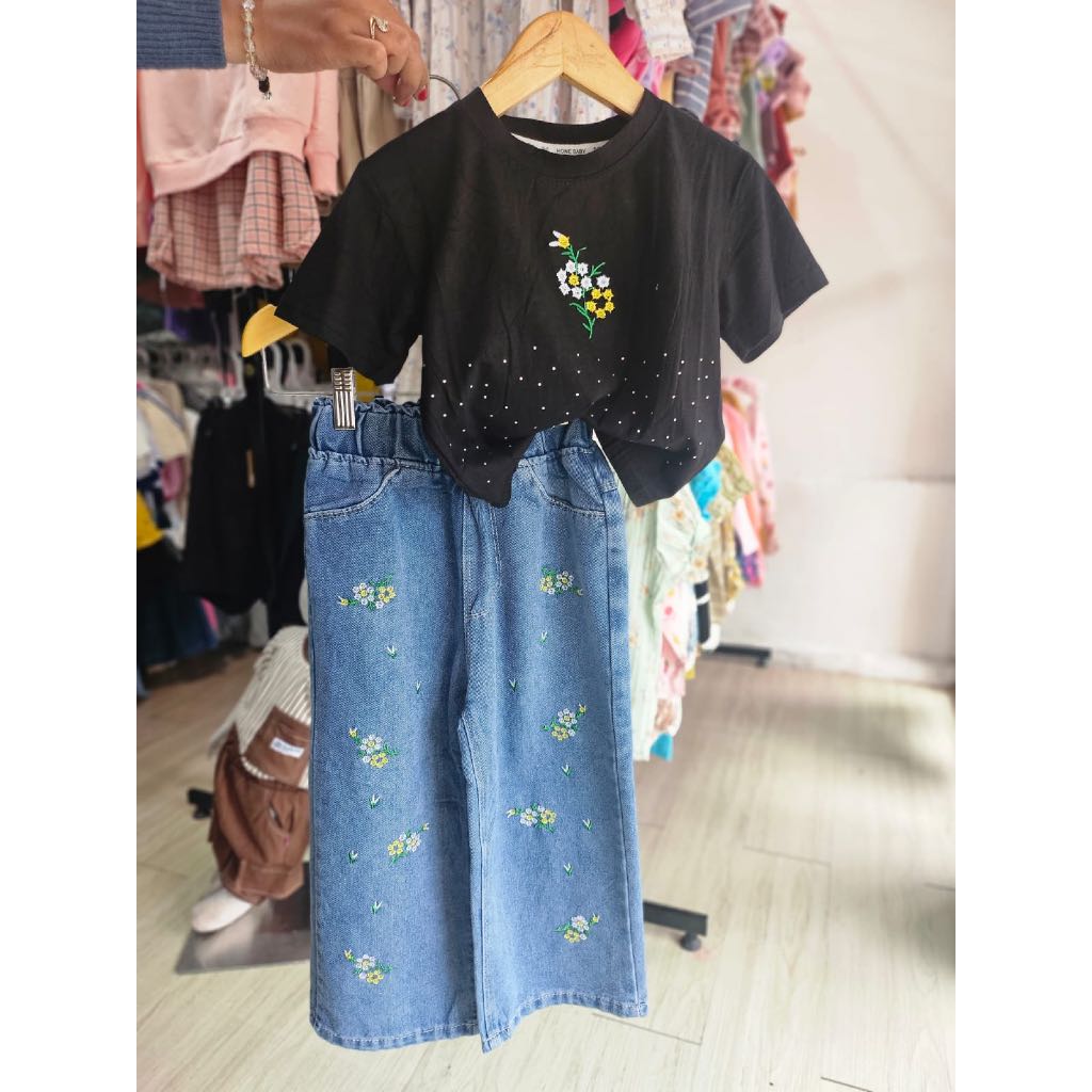 2-8TAHUN SETELAN CELANA KULOT ANAK PEREMPUAN STYLE KOREA  / PAKAIAN ANAK CEWE KEKINIAN