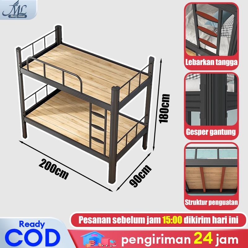 Ranjang susun Besi Ranjang Tingkat Tempat Tidur Susun Asrama, Tempat Tidur Anak Tempat Tidur Tingkat