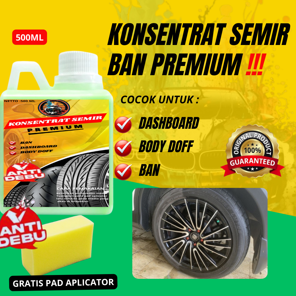 Semir Ban Mobil Tahan Lama Semir Ban Motor Permanen Penghitam Pengkilap Ban Motor 500ML
