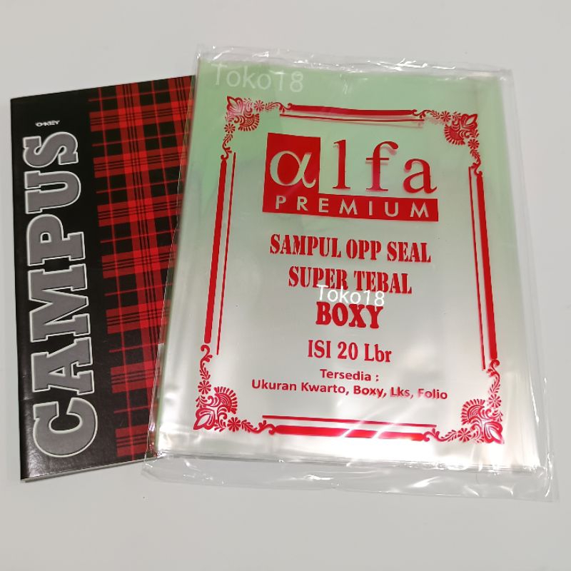 

1 Pak Sampul Buku Boxy Opp Super Tebal Alfa Premium (Isi 20 Lembar)