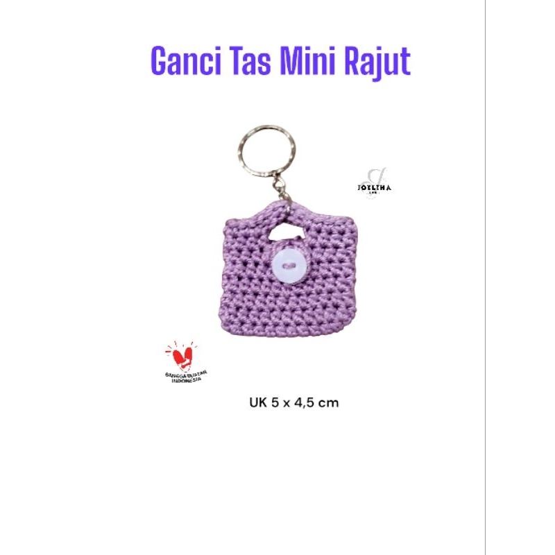 souvenir ganci dompet mini rajut