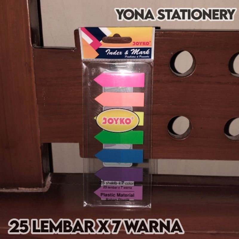 

Pembatas Buku Joyko Panah Plastik / Joyko Index & Mark Panah Plastik (IM-31) | 1 set: 25 Lembar x 7 Warna