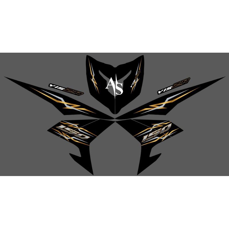 STRIPING TRANSPARAN MX KING Y15ZR GOLD SILVER