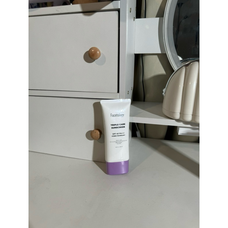 NEW/PL ORI FACETOLOGY Triple Care Sunscreen SPF 40 PA +++ kemasan 100ml dan 40ml