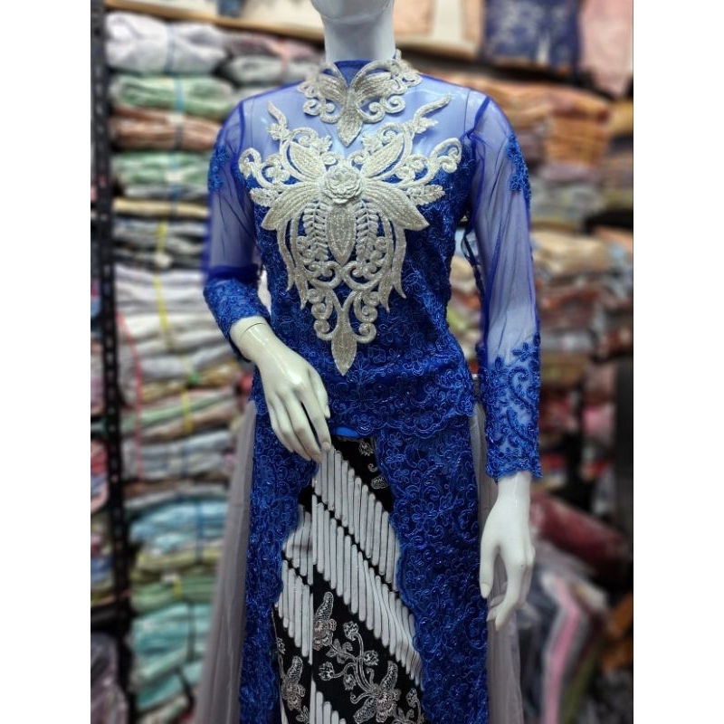 [KEJAR DISKON] Kebaya ekor tile (Biru elektrik)