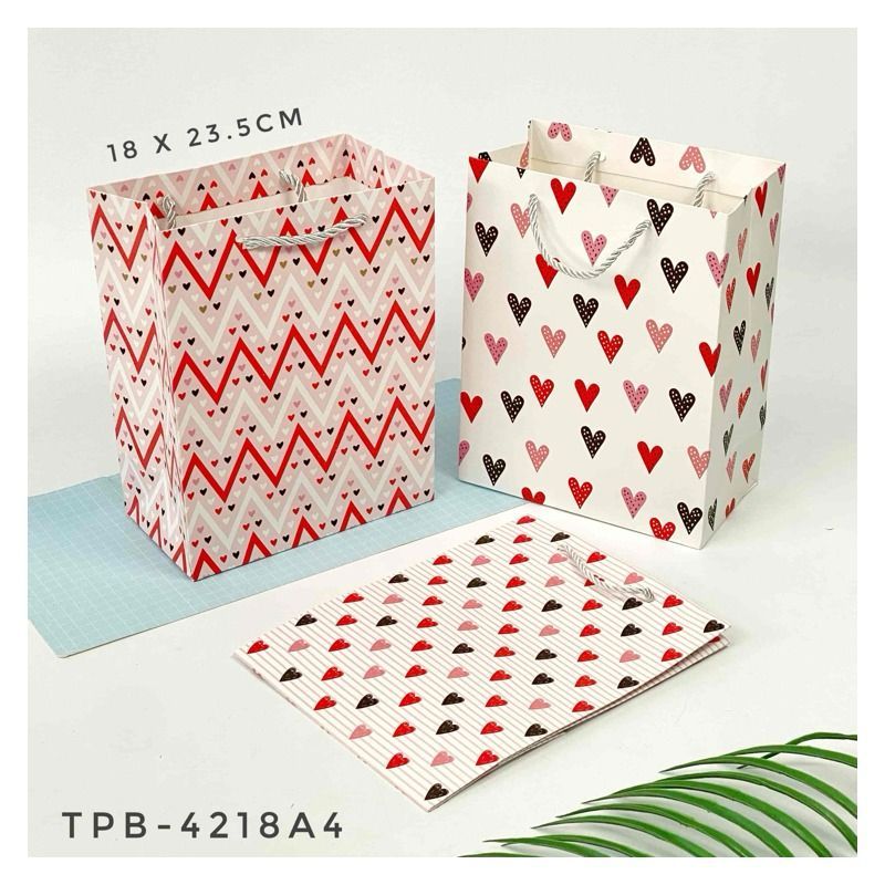 

OTH 4218A4 - ISI 12 PAPERBAG UK 18X23CM TALI KUR BERDIRI MTF LOVE PINK MIX