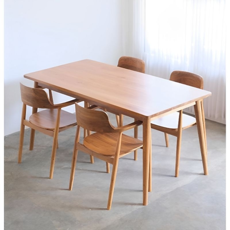 Meja Makan Satu Set // Meja Makan Cafe Satu set // Kursi Herosima Satu set