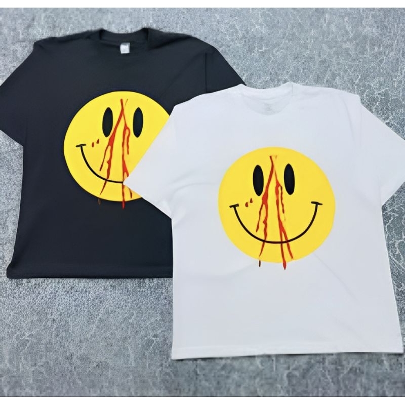 KAOS VLONE SMILEY TSHIRT VLONE YELLOW T-SHIRT PREMIUM UNISEX